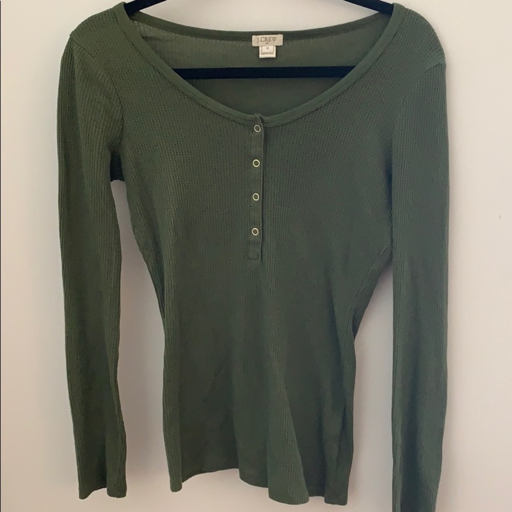 J Crew Olive Green Blouse